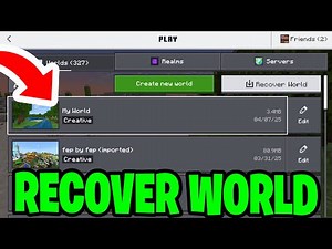 How To Recover Deleted Minecraft Worlds Bedrock! - Tutorial