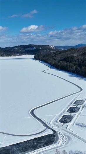 Lake Morey in Fairlee, Vermont is home to the longest skating trail in the country. At over 4 miles of scenic beauty, the trail also includes a dozen rinks. . . #ThisIsVT #IceSkating #WildSkating #SkatingTrail #Winter | Vermont Tourism