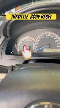 Toyota Throttle Body Reset
