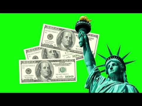 Greenscreen Statue of Liberty and Money Animation #greenscreen