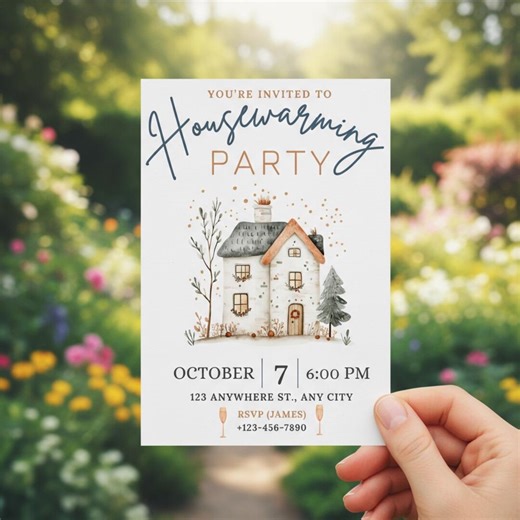 Housewarming Party Invitation Template Canva | New Home Celebration Invite | Editable Instant Download - Etsy