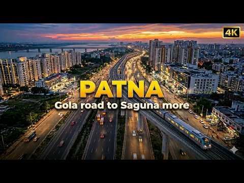 Patna Metro & Road Progress | Gola Road to Saguna Mor Aerial View | Transformation of West Patna