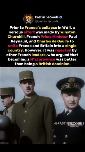 France and Britain Nearly Became One Nation in WWII