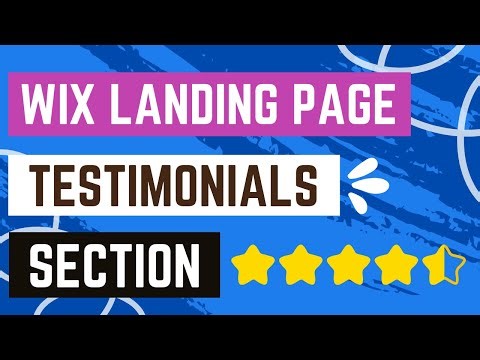 Wix Landing Page - Creating Testimonials Section