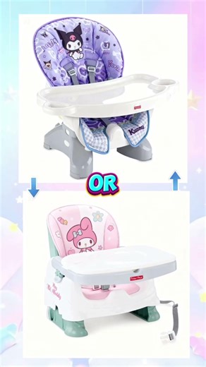 Kuromi or My Melody ? Space save baby chair 💗💜 #sanrio #kuromi #mymelody