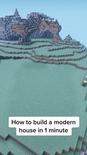 How to build a modern house in 1 minute! Comment what you want to see! #minecraft #minecraftchallenge #minecrafttutorial #minecrafttips #foryoup
