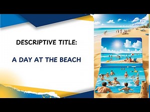 English First Language Descriptive writing: Year 6 : A Day at the Beach