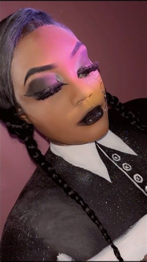 Wednesday Addams family makeup #Wednesday #babycheifdoit #saucysantana #trending