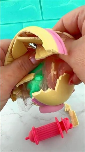 Breakeez CRUNCHY Wax Cracking Slime Macaron Opening Satisfying Video ASMR! 🩷💛 #shorts #asmr