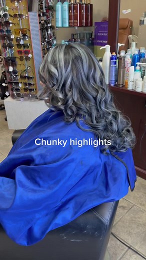 Bakersfield Hair Salon: Chunky & Silver Highlights Transformation
