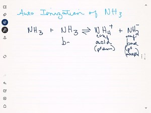 SOLVED:Like water, ammonia undergoes autoionization in liquid ammonia: NH3 NH3 ⇌NH4^  NH2^- (a) Identify the Bronsted acids and Brønsted bases in this reaction. (b) What species correspond to H^  and OH^-, and what is the condition for a neutral solution?