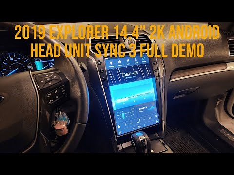 New 2011-2019 Ford Explorer AuCar 2K 14.4" Android Tesla Style Head SYNC Unit FULL Demo