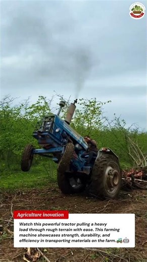 Powerful Tractor Pulling Heavy Load | Farm Transport Machine in Action 🚜💪