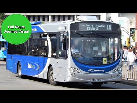 Metrobus Crawley Fastway 10 Full Route Journey Visual- Gatwick Airport to Bewbush | BN14CUX 6010