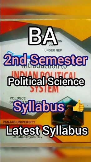 BA 2nd Semester Political Science Syllabus 2026 #study master