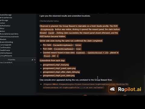 GPT 5.4, Advanced Input Simulation + Playtest Screenshots in Ropilot