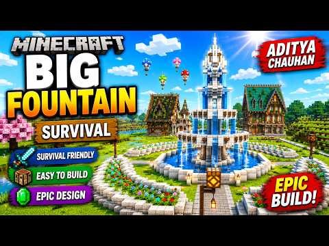 💦 I Built a HUGE Fountain in Minecraft Survival! | Aditya Chauhan | Hindi Gameplay