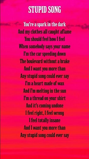 Olivia Rodrigo - stupid song (Lyrics) #shorts #lyrics #music #fyp
