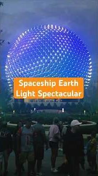 Full Spaceship Earth Light Show at EPCOT with Day to Night POV