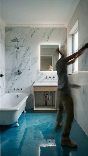Luxury Bathroom Renovation With AI 🤯✨ Before vs After #shorts. #shorts#AI