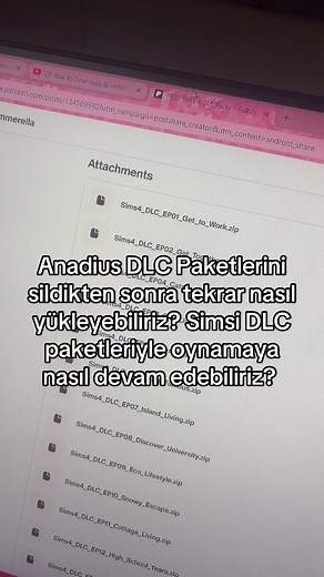 Anadius kapandıktan sonra DLC paketlerine tekrardan erişebilme ve Simsi Dlc Paketlerini nasıl yükleyerek oynayabileceğinizin göstergesi. #thesims4 #anadius #anadiusupdater #dlc