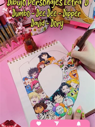 Dibujo de Personajes con la Letra D