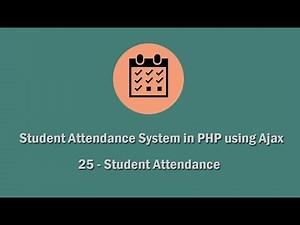 Student Attendance System in PHP using Ajax - 25 - Attendance Management