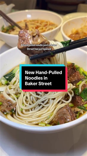 LANZHOU NOODLES 😍 from @Baker Noodles 贝克街兰州牛肉面 who have just opened in Baker Street! 👌🏼 Perfect if you’re a tourist in the area or studying at Westminster or UCL. It’s also nearby Oxford street and Regent’s Park Mosque 🙌🏻 It’s located inside another venue, but separated from them including kitchen and seating. Their food menu is fully halal! We tried: - Lanzhou beef noodles with large slices of beef shank - Braised beef brisket noodles - Oil-splashed beef short rib noodles - Cucumber salad 