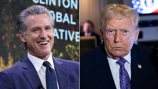 Gavin Newsom defends press team's troll tweeting Trump
