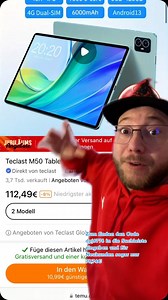 25K views · 4 comments | Android Tablet von Temu im Test  Anzeige | Zum finden den Code dpj6776 in die Suchleiste eingeben und für Neukunden sogar nur 78,74€ #Android #Tablet #temu #testen | Tutich | Facebook