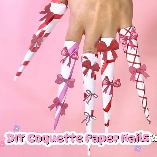Everyone can make this Coquetee Simple Paper Nails