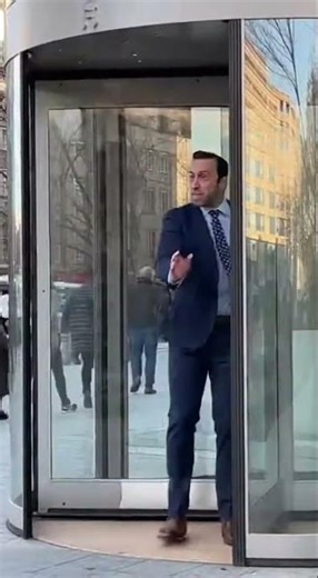 Trapped in a Revolving Door! #funny #viral