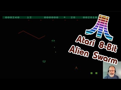 Atari 8-Bit Game Play, Alien Swarm