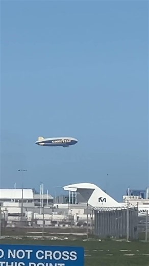 Goodyear Blimp flying over FLL #goodyear #blimp #airship #flyover #fortlauderdale