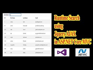 Runtime Search using Jquery AJAX in ASP.NET Core MVC