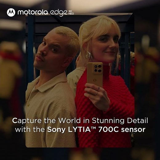 Experience unparalleled image quality with the 50MP Sony - LYTIA™ 700C sensor in #MotorolaEdge50Neo.