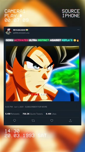 GOKU ACTIVATES ULTRA INSTINCT AGAINST KEFLA'S 😳🔥 || #dragonball #dragonballz #goku #shorts #anime