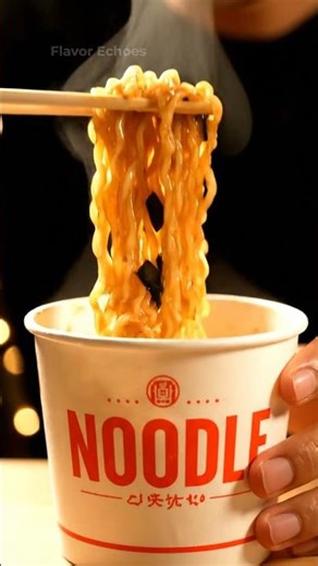 Instant Noodle Cup ASMR 🍜 | Slurping Hot Noodles #food