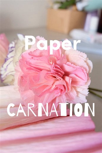 Paper carnation tutorial (including paper coloring technique!) 🌸 #paperflowers #hobby #diy #papercraft #handmade