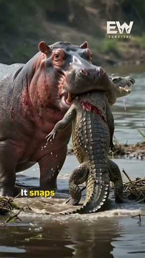 What Happens When Hippos Get Angry? 😡 #HippoRage #Wildlife