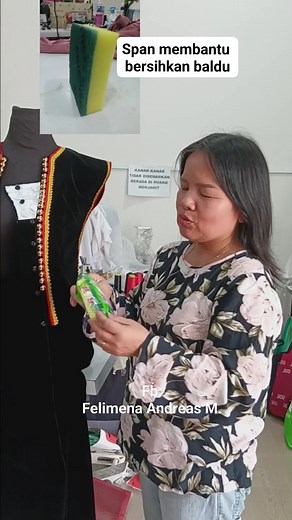 28K views · 470 reactions | Span pencuci piring membantu bersihkan permukaan baldu guna bahagian kasar span. #tips #reels #tutorial #jahitan #baldu #span #binongkoh #pakaiantradisionalPenampang #fbreelsfyp #FelimenaAndreasMolinggun | Felimena Andreas Molingun | Facebook
