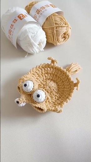 Cute Unlucky Squirrel Crochet Coaster Tutorial 🐿️