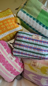 DRUM ROLL PLEASE…… 11am today our Travelling Pouch Toiletry Bags will be made available to purchase through our website 🙌 Limited numbers so be quick. All built with a tough zipper, cut from vintage towelling, lined with interior pocket and guaranteed to stand out from any other storage pouch. #toiletrybag #toiletries #vintagetowels #zipper #houseofclare #sale | House of Clare