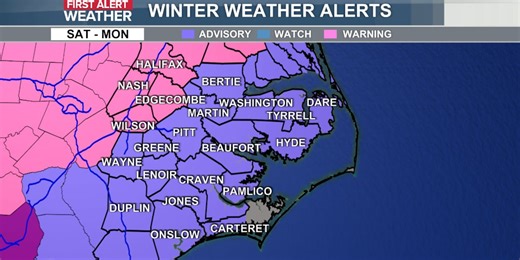 Ice and freezing rain are the main concerns from our winter storm