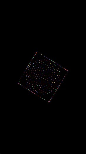 Rainbow Particle Grid Animation