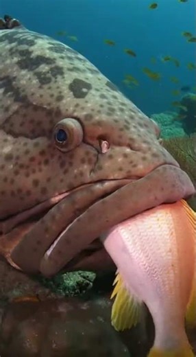 Grouper Snatches a Snapper From the Coral Reef 😳🐟🌊