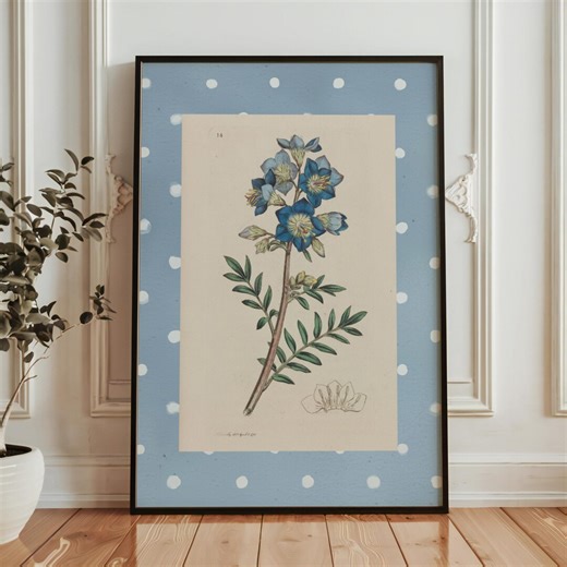 Polka Dot Mat for Frame Digital Printable Decorative Multiple Size Mats Blue Nursery Picture Matting - Etsy UK