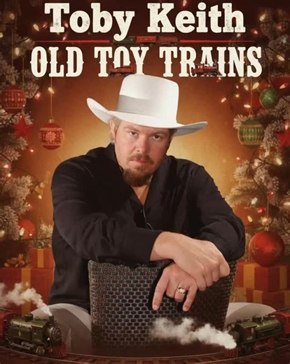 CHRISTMAS THROUGH A CHILD’S EYES — TOBY KEITH’S “OLD TOY TRAINS” WILL TOUCH YOUR HEART With gentle vocals and heartfelt warmth, Toby Keith brings childlike wonder to life in Old Toy Trains. It’s a lullaby wrapped in tinsel and memory — capturing the magic of Christmas Eve, the hush of bedtime, and the sparkle in a little one’s eyes waiting for Santa to arrive. It’s more than a song… it’s a memory passed down through generations. | Country Music 4U