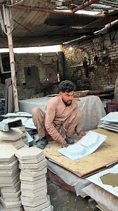 How Hexagon Shape Cream Color Industrial Tiles Are Made | Inside Industries