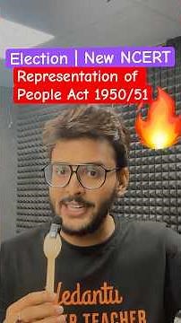 🔥Class 9th|Election|Representation of People Act 1950-1951|New NCERT Social Science|Pranav Pandey
